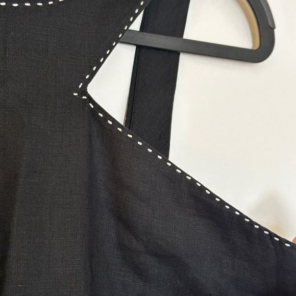 Lauren Ralph Lauren Black Linen Sheath Dress Size 8 - Midi Classic Summer Fall - Picture 4 of 8